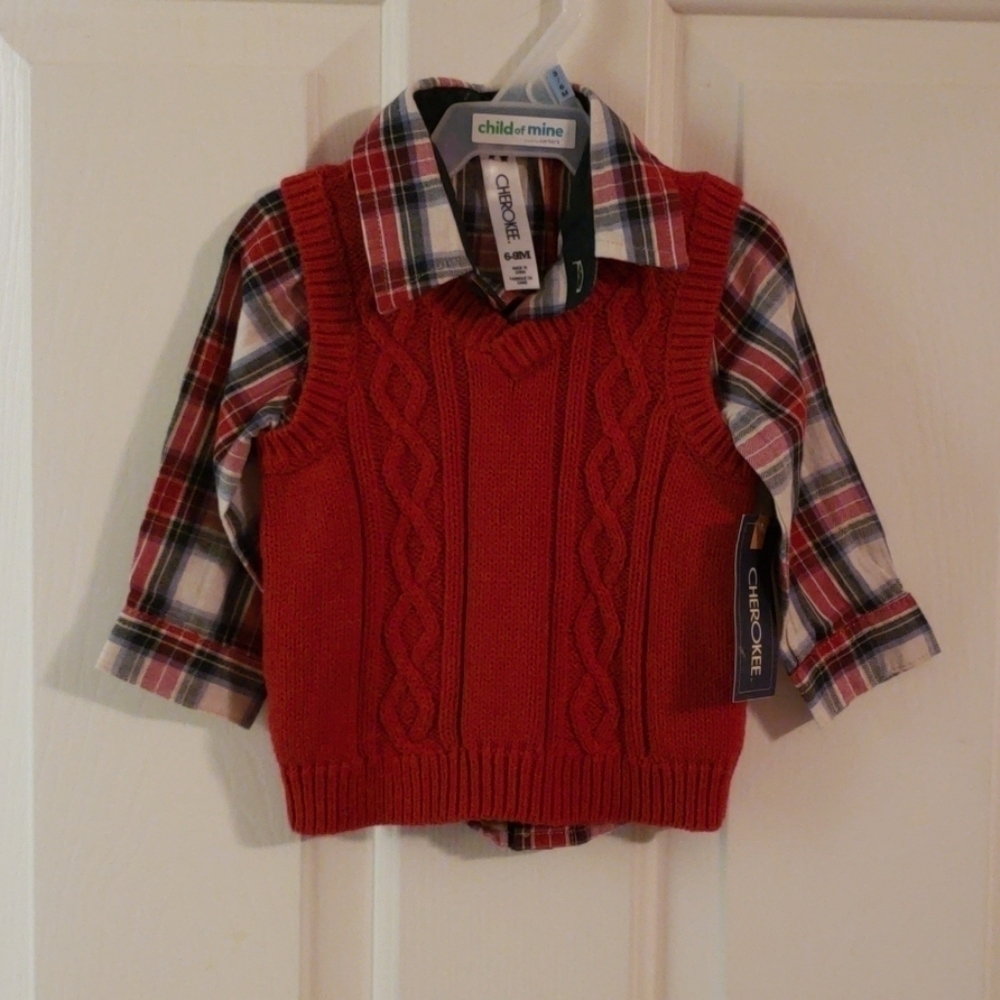 Cherokee Sweater Vest and Shirt NWT